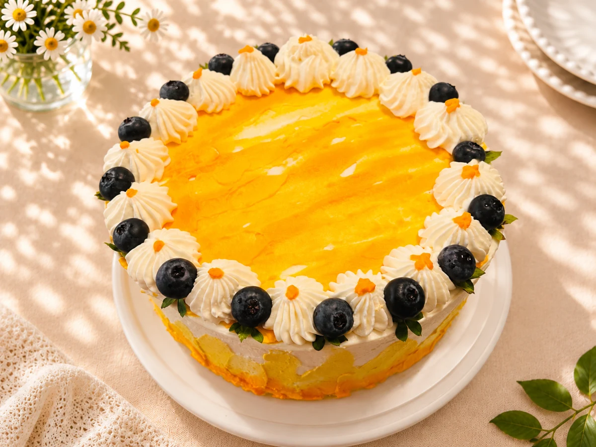 Fresh fruit cream chiffon cake · D